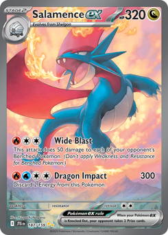 Salamence ex Holofoil - Journey Together #187 (Near Mint)