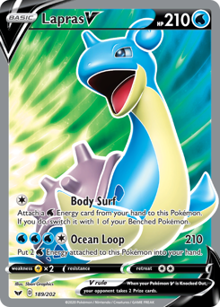 Lapras V Holofoil - Sword & Shield #189 (Near Mint)