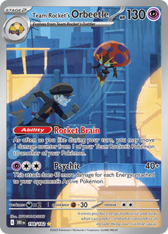 Team Rocket's Orbeetle Holofoil - Destined Rivals #198 (Near Mint)