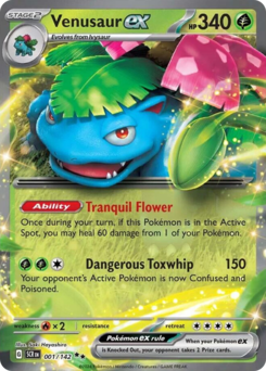 Venusaur ex Holofoil - Stellar Crown #1 (Near Mint)
