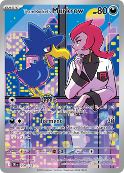 Team Rocket's Murkrow Holofoil - Destined Rivals #200 (Near Mint)