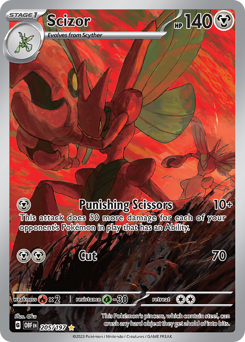 Scizor Holofoil - Obsidian Flames #205 (Near Mint)