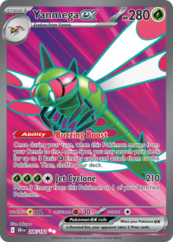 Yanmega ex Holofoil - Destined Rivals #206 (Near Mint)