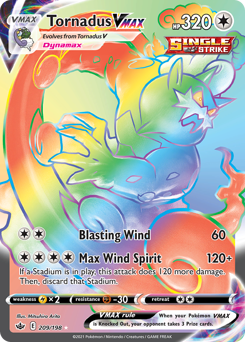 Tornadus VMAX Holofoil - Chilling Reign #209 (Near Mint)