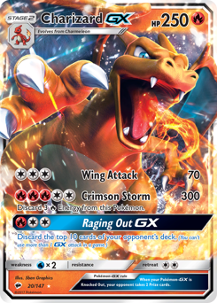 Charizard-GX Holofoil - Burning Shadows #20 (Near Mint)