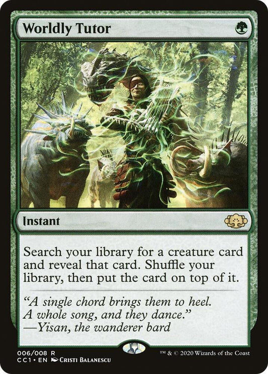 Worldly Tutor - Commander Collection: Green #6 (Lightly Played)