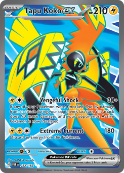 Tapu Koko ex Holofoil - Paradox Rift #222 (Near Mint)