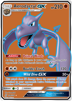 Aerodactyl-GX Holofoil - Unified Minds #224 (Near Mint)