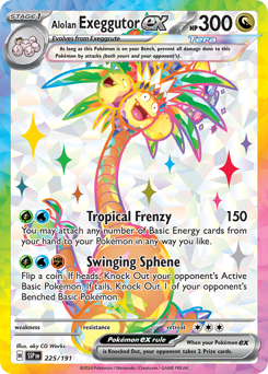 Alolan Exeggutor ex Holofoil - Surging Sparks #225 (Near Mint)