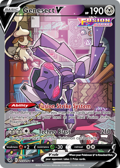 Genesect V Holofoil - Fusion Strike #255 (Near Mint)