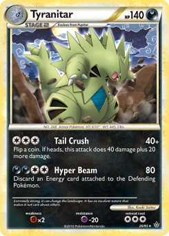 Tyranitar Normal - HS—Unleashed #26 (Near Mint)