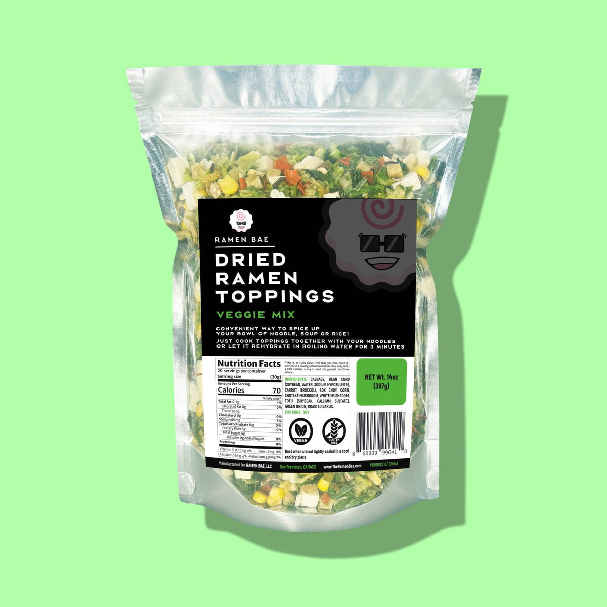 Veggie Dried Toppings Mix - 14 oz bag