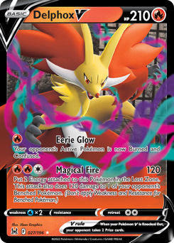 Delphox V Holofoil - Lost Origin #27 (Near Mint)