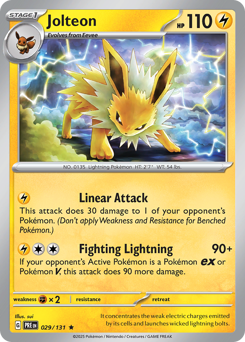 Jolteon Reverse Holofoil - Prismatic Evolutions #29 (Near Mint)