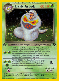 Dark Arbok Unlimited Holofoil - Team Rocket #2 (Heavily Played)
