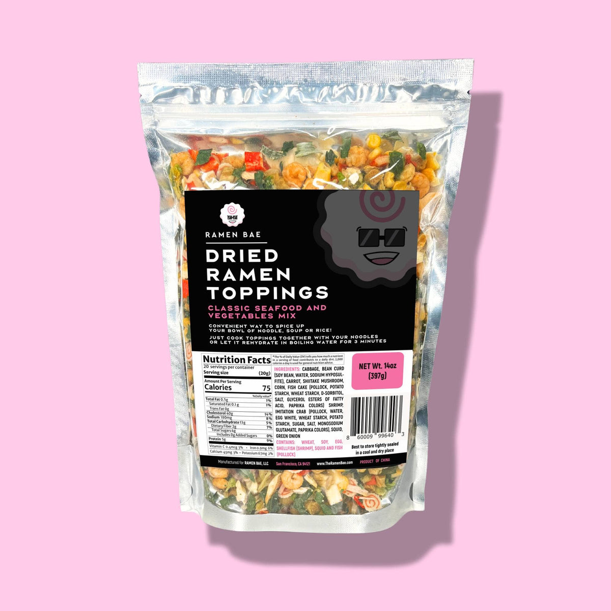 Classic Seafood and Vegetables Dried Toppings Mix - 14 oz ba