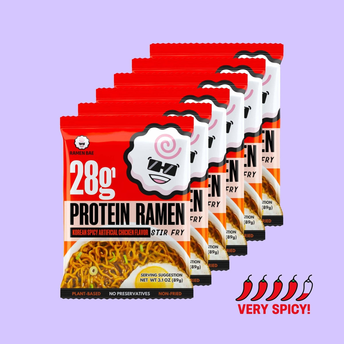 Korean Spicy Chicken Stir Fry Protein Ramen - Case of 6