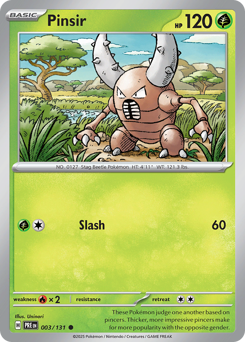 Pinsir Reverse Holofoil - Prismatic Evolutions #3 (Near Mint)