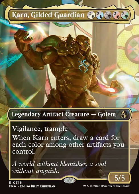 Karn, Gilded Guardian - Reality Fracture #316 (Near Mint)