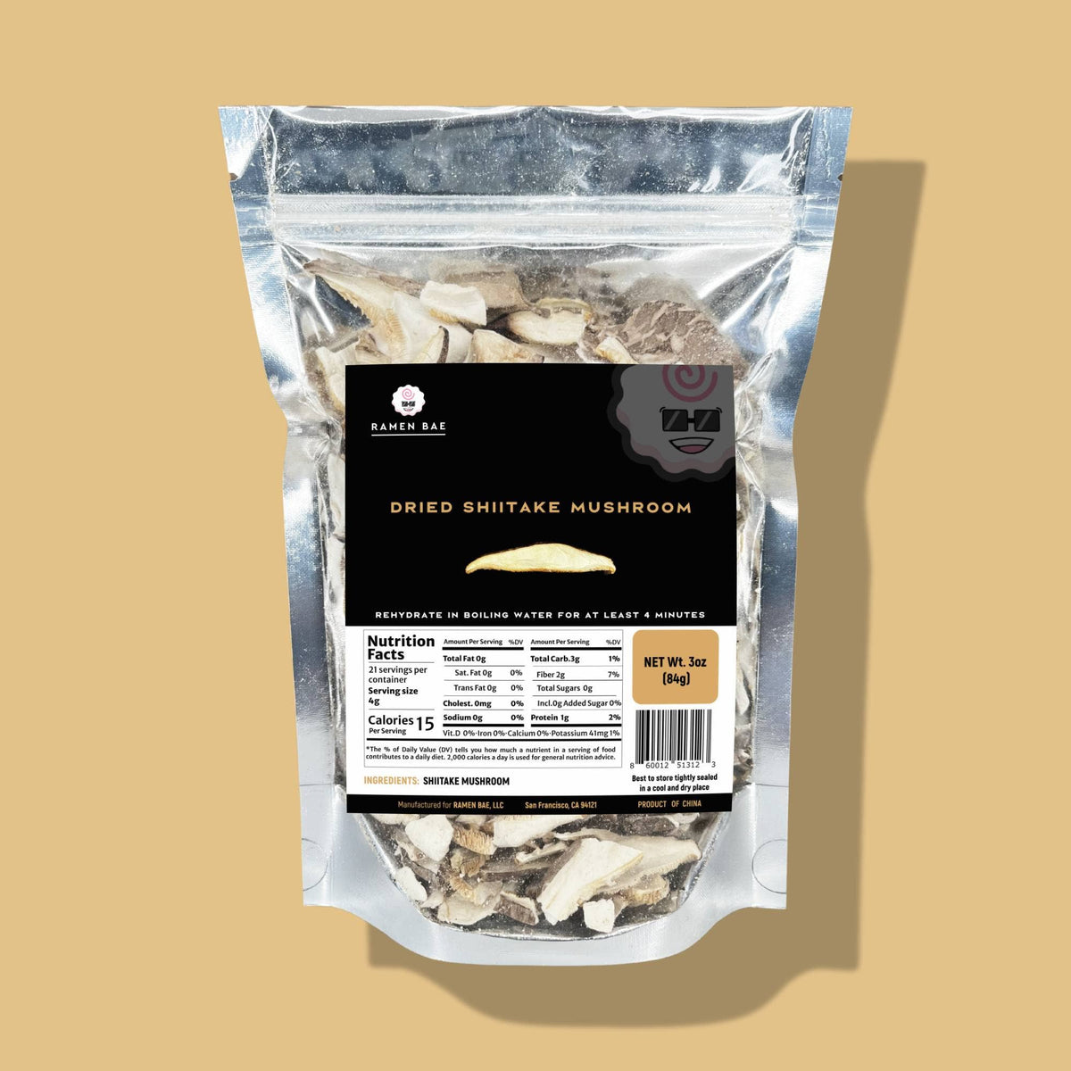 Shiitake Mushroom - 3 oz bag