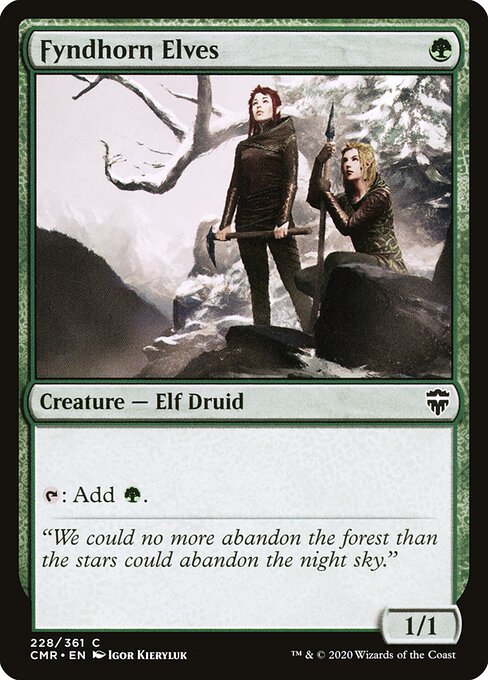 Fyndhorn Elves - Commander Legends #228 (Near Mint Foil)
