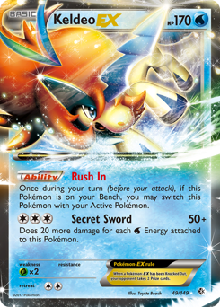 Keldeo-EX Holofoil - Boundaries Crossed #49 (Near Mint)