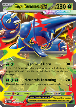 Mega Heracross ex Holofoil - Phantasmal Flames #4 (Near Mint)