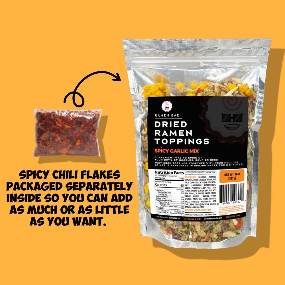 Spicy Garlic Dried Toppings Mix - 14 oz bag