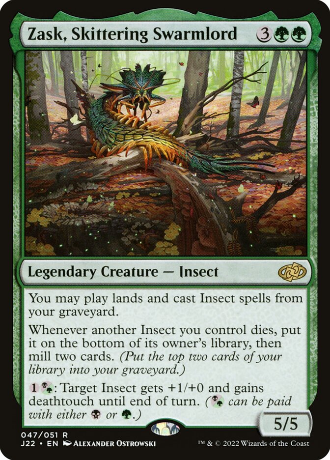 Zask, Skittering Swarmlord - Jumpstart 2022 #47 (Lightly Played)