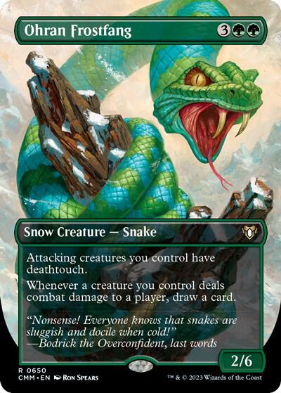 Ohran Frostfang (Borderless) - Commander Masters #650 (Lightly Played Foil)