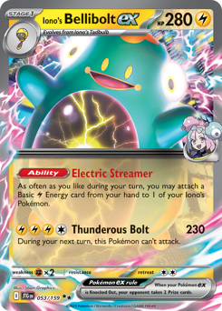 Iono's Bellibolt ex Holofoil - Journey Together #53 (Near Mint)