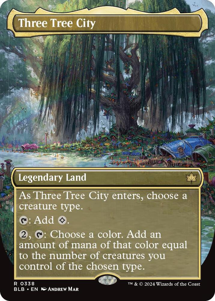 Three Tree City (Borderless) (0338) - Bloomburrow #338 (Lightly Played)