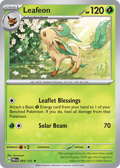 Leafeon Reverse Holofoil - Prismatic Evolutions #5 (Near Mint)