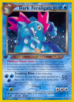 Dark Feraligatr Unlimited Holofoil - Neo Destiny #5 (Heavily Played)
