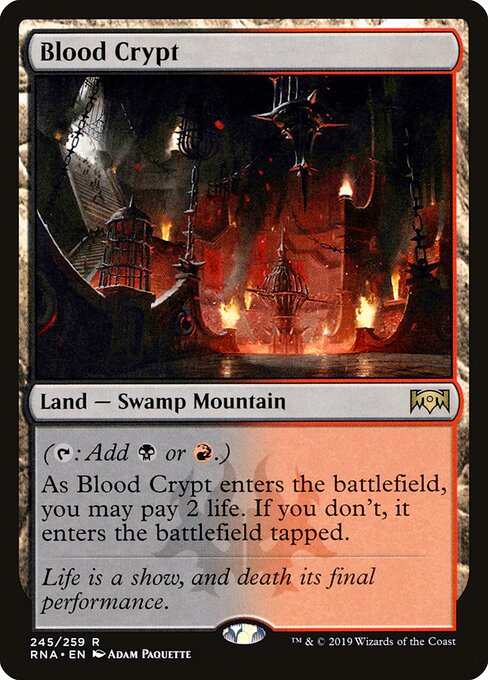 Blood Crypt - Ravnica Allegiance #245 (Near Mint)