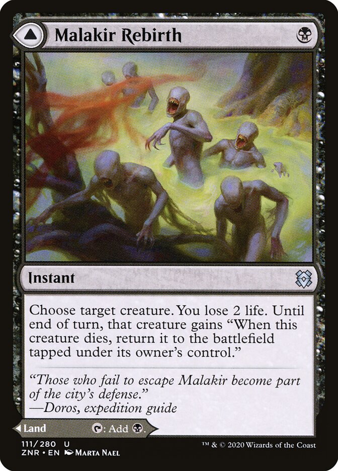 Malakir Rebirth // Malakir Mire - Zendikar Rising #111 (Lightly Played)