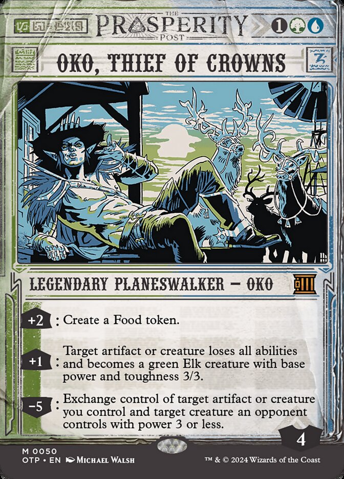 Oko, Thief of Crowns - Breaking News #50 (Lightly Played)