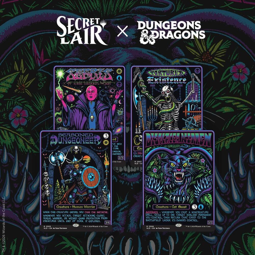 Magic: The Gathering Secret Lair Dungeons & Dragons: Black Lights & Dark Dungeons — Non-Foil Edition