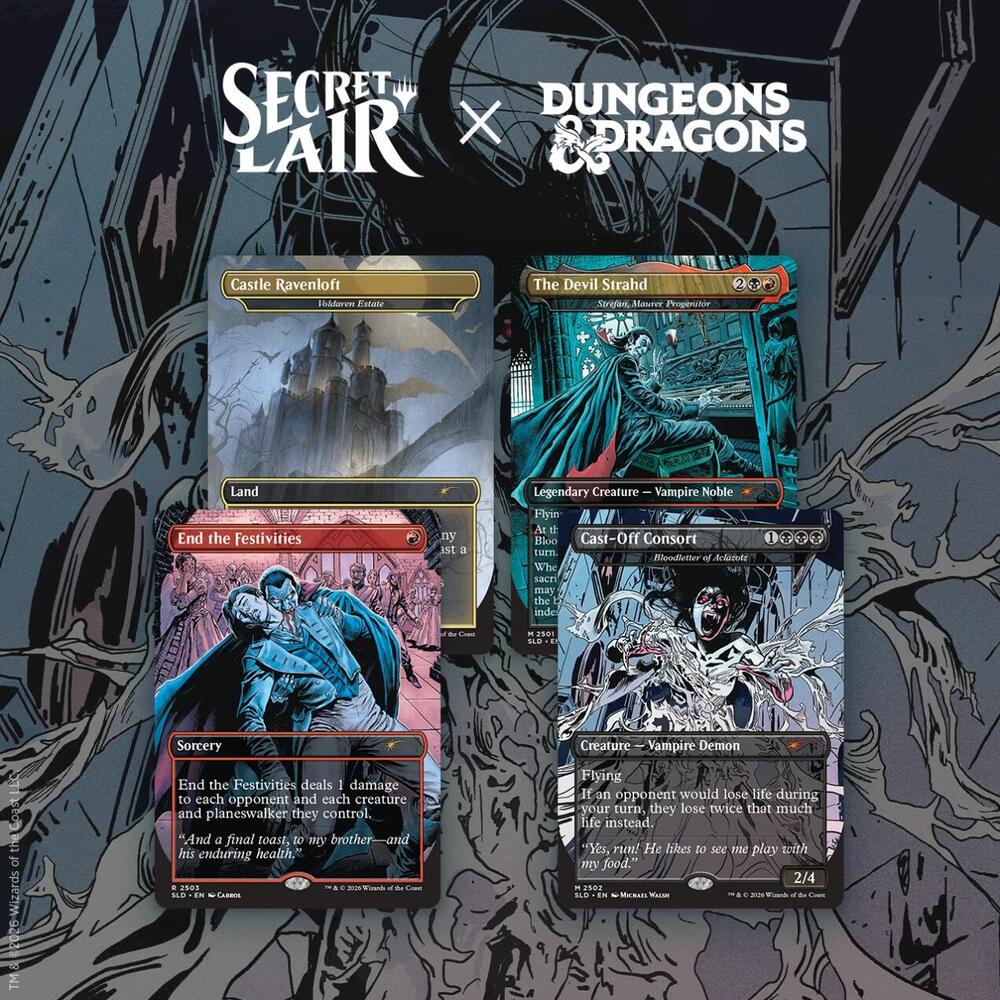 Magic: The Gathering Secret Lair Dungeons & Dragons: Strahd's Descent — Non-Foil Edition
