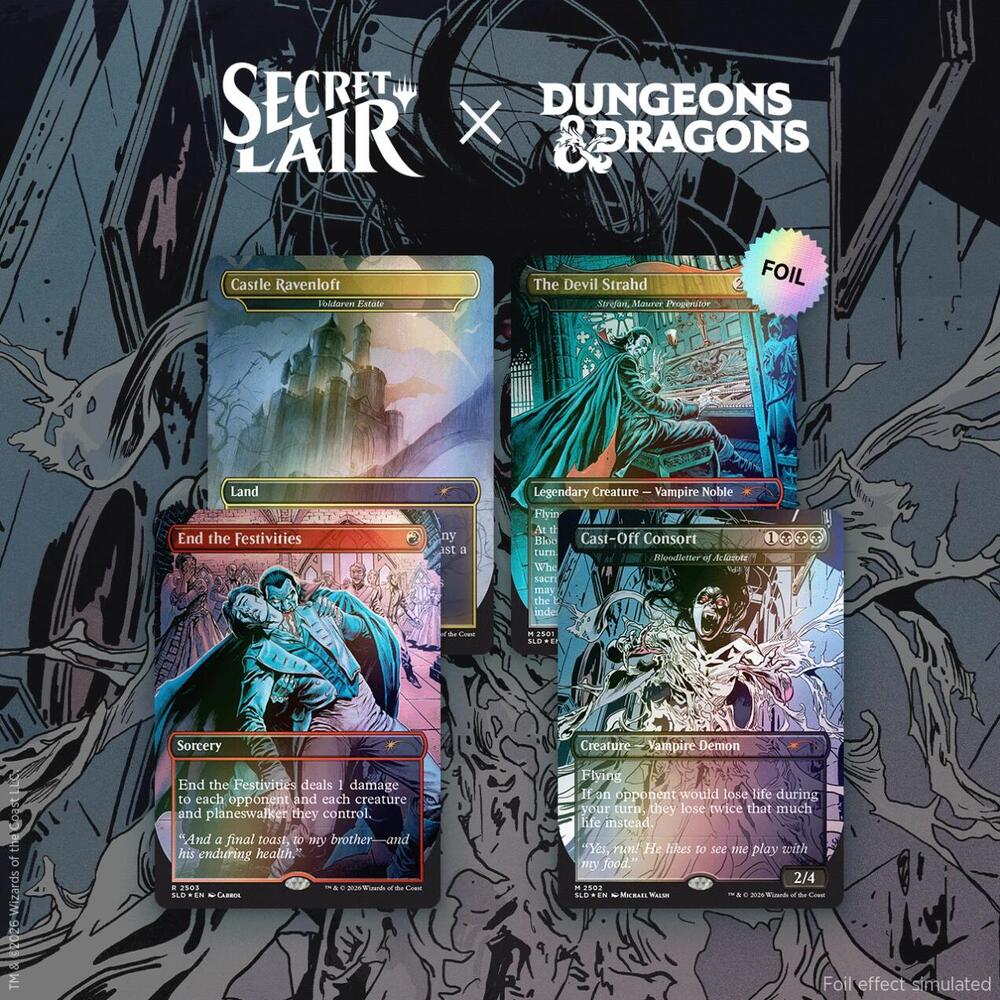 Magic: The Gathering Secret Lair Dungeons & Dragons: Strahd's Descent — Foil Edition