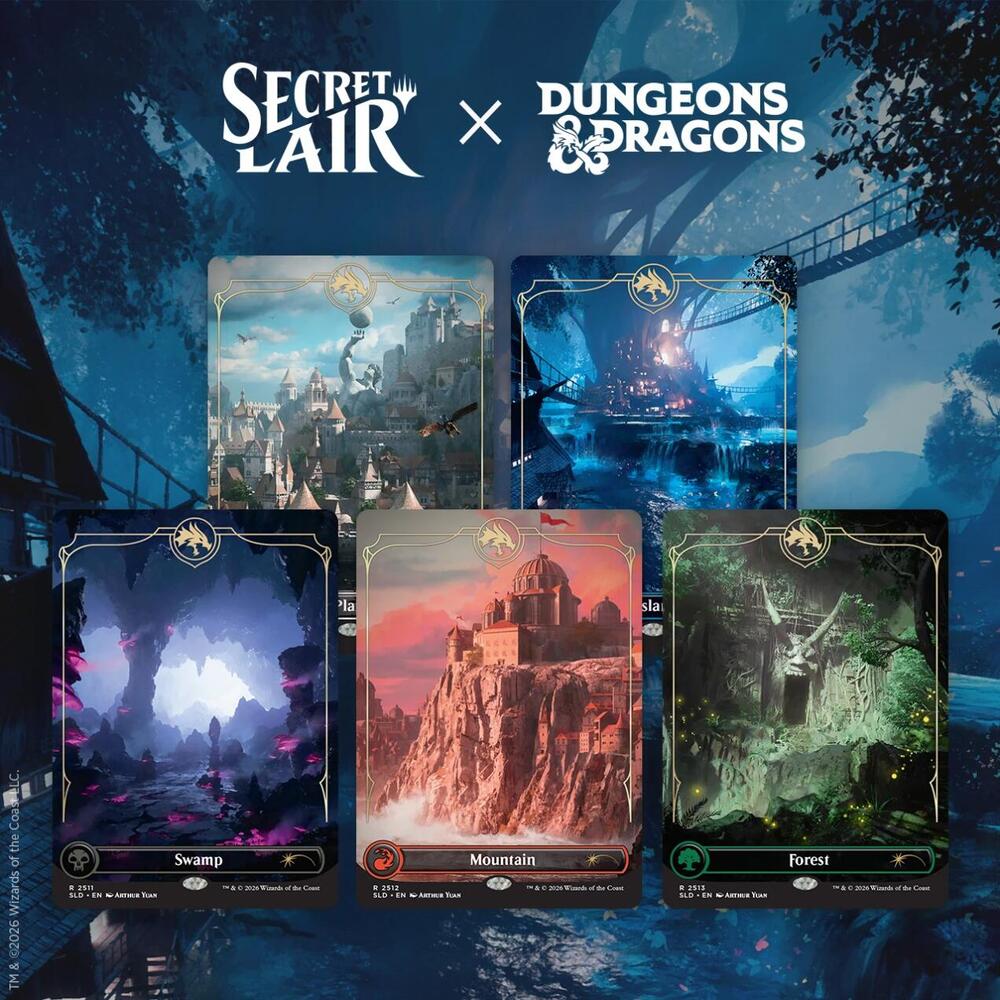Magic: The Gathering Secret Lair Dungeons & Dragons: Lands of the Forgotten Realms — Non-Foil Edition
