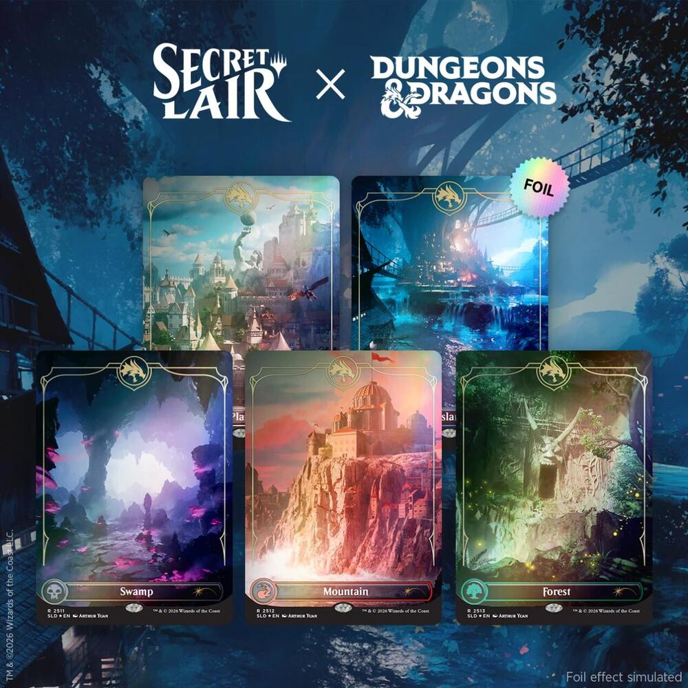 Magic: The Gathering Secret Lair Dungeons & Dragons: Lands of the Forgotten Realms — Traditional Foil Edition