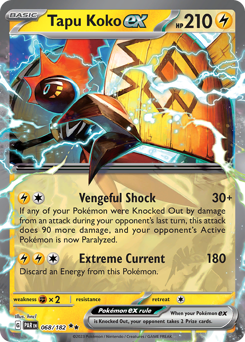 Tapu Koko ex Holofoil - Paradox Rift #68 (Near Mint)