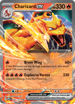 Charizard ex Holofoil - 151 #6 (Near Mint)