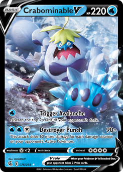 Crabominable V Holofoil - Fusion Strike #76 (Near Mint)