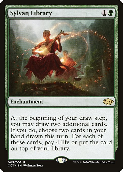 Sylvan Library - Commander Collection: Green #5 (Lightly Played)