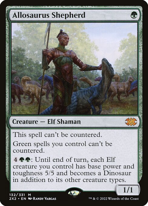 Allosaurus Shepherd - Double Masters 2022 #132 (Near Mint Foil)