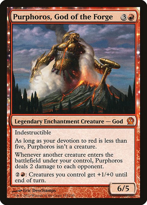 Purphoros, God of the Forge - Theros #135 (Lightly Played)