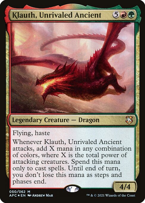 Klauth, Unrivaled Ancient - Commander: Adventures in the Forgotten Realms #50 (Lightly Played Foil)