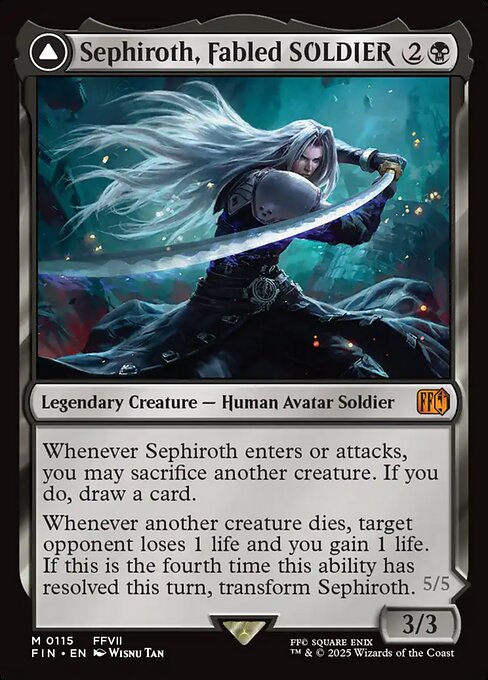 Sephiroth, Fabled SOLDIER // Sephiroth, One-Winged Angel - Final Fantasy #115 (Near Mint)
